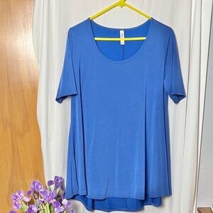 LuLaRoe Blue Women's Perfect T Tunic Top Size Medium